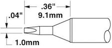 Solder Tip, Smart Heat PowerTips, STTC-525Metcal  
